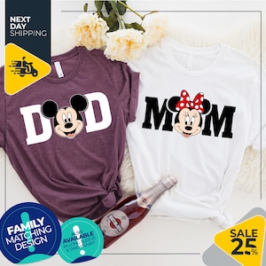Custom Disney Grandma Kids Name Shirts | Custom Name Disney Family Matching Trip T-Shirt | Disney Grandpa Uncle Auntie Nana Papa Grammy Tee
