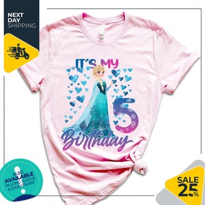 It&#39;s My Birthday Elsa | Princess Birthday Shirt | Elsa Olaf theme Party | Princess shirt for kids | Gift Birthday Shirt | Elsa Family Tee