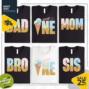 Family Ice Cream Theme Birthday Shirts | Mom Dad Bro Sis Family Ice Cream Birthday Shirts | Matching Ice Cream Birthday Tee | Girls Birthday