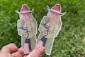 Britney Spears Red Cowboy Hat Trench Coat Flip Off Vinyl Decal Stickers product logo