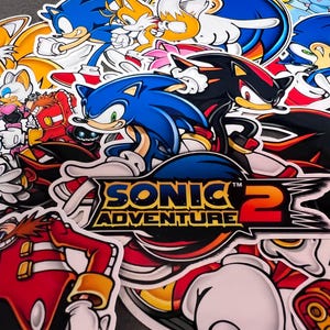 Sonic the Hedgehog Series Artwork Vinyl Stickers.  Custom Video Game Vinyl Stickers for Laptops, Consoles, Water Bottles and many more!