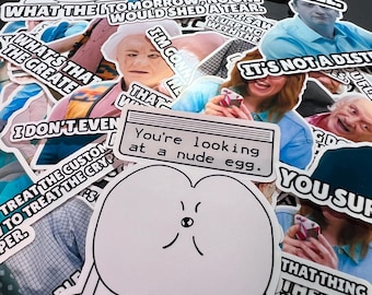 I Think You Should Leave Waterproof Vinyl Sticker: Tim Robinson