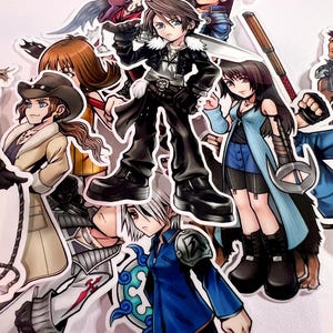 Final Fantasy Chibi Stickers: FF7, FF8, FF9, FF10, FF12,  FF13Dissidia Opera Omnia