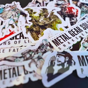Metal Gear Solid Logo Stickers: Waterproof Vinyl Decals