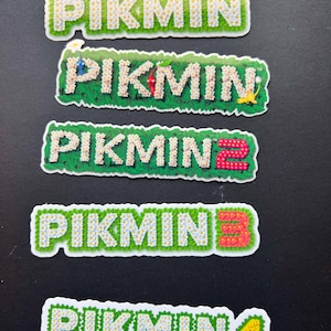 Pikmin Series Logo Vinyl Stickers Custom Video Game Vinyl Stickers for Laptops, Consoles, Water Bottles and more
