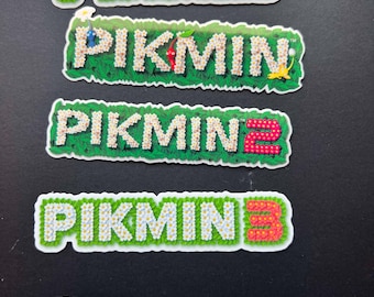 Pikmin Series Logo Vinyl Stickers: Video Game Decals