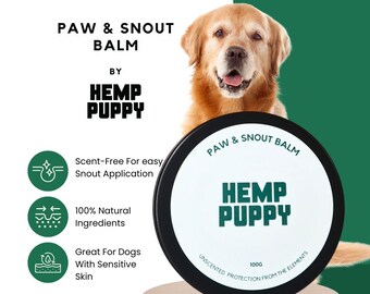 Paw & Snout Paw Balm Unscented Protection 100g by Hemp Puppy