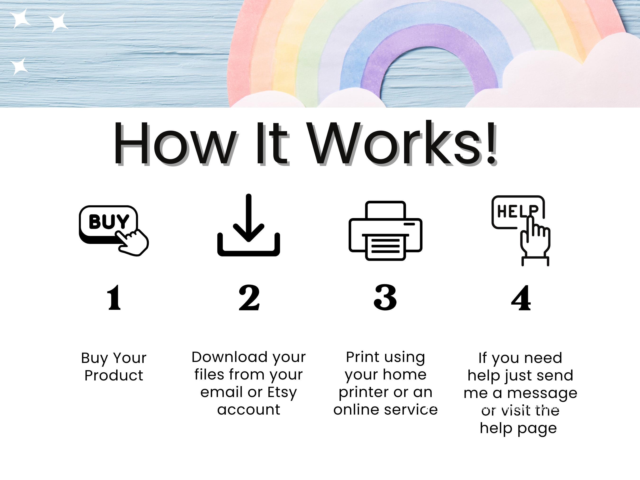 All About Me Printable Activity Sheets, Rainbow Theme - Etsy
