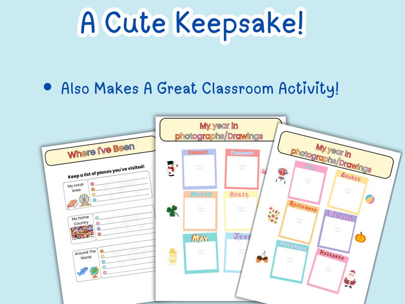 All About Me Printable Activity Sheets, Rainbow Theme - Etsy