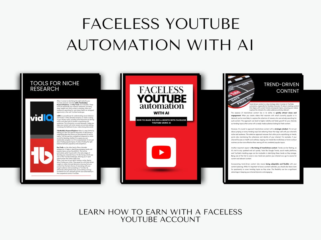 Faceless Youtube Automation With AI - Etsy