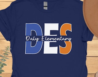 Custom School Colors T-Shirt, Personalized Mascot Name Tee