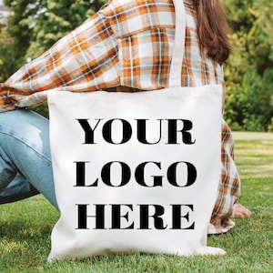 Custom Logo Bag, Business LogoTote Bag, Promotional Tote Bag, Trade Show Gift Bag, Custom Shopping Bags, Custom Text Tote, Logo Tote Bag