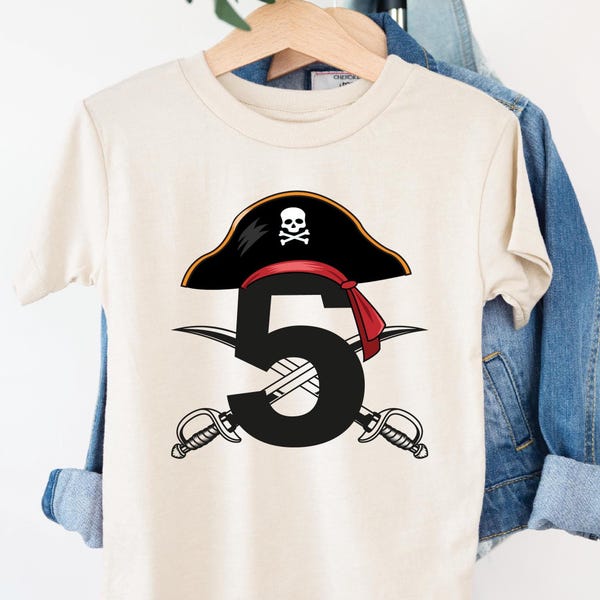 Custom Pirate Birthday T-Shirt: Birthday Party Tee