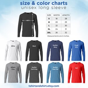 men's long sleeve t - shirt sizes and colors