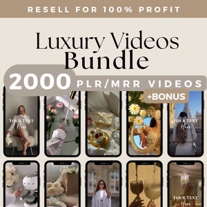 Luxury Videos Bundle | PLR, MRR, Faceless Reels, Faceless Videos, Stock Videos, Aesthetic Videos, Faceless Tiktok Videos, Luxury Lifestyle