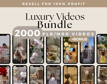 Luxury Videos Bundle | PLR, MRR, Faceless Reels, Faceless Videos, Stock Videos, Aesthetic Videos, Faceless Tiktok Videos, Luxury Lifestyle