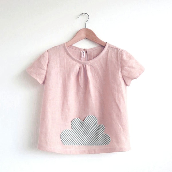 SALE: girls cloud pocket top