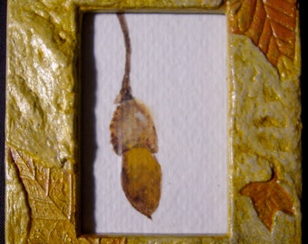 Long Acorn Original Watercolor, Framed