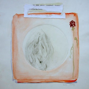 The little prince . . . he tended the flower, original mixed media on paper