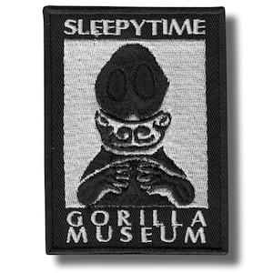 Sleepytime Gorilla Patch Badge Applique Embroidered Iron on ecb116