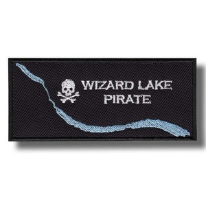 Wizard Lake Pirate Patch Badge Applique Embroidered Iron on f5c59a