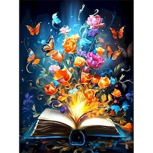 Painting By Numbers | Beautiful Book-ish Canvas | Home Decor Painting | Perfect Gift for Book Lovers