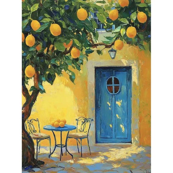 Malen Nach Zahlen Set - Zitrone Und Wein Motiv 40x50cm (Ohne Rahmen)