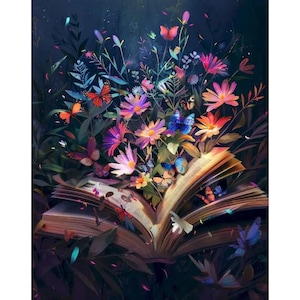 Painting By Numbers | Beautiful Book-ish Canvas | Home Decor Painting | Perfect Gift for Book Lover