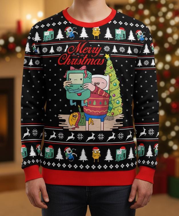 Discover Adventure Time Ugly Christmas Sweater, Cartoon Network Sweater, Holiday Gift for Men Women, Xmas Holiday Gift