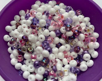 Winter Berry Seed Bead mix size 6 NEW 4mm, 50 grams, beading, Jewelry