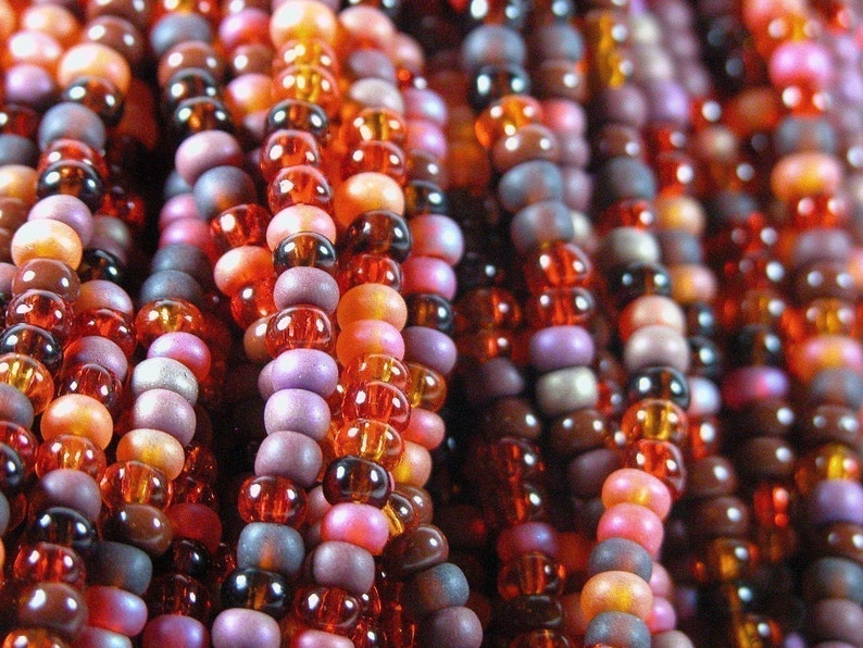 ARIZONA SUNSET Seed Bead Mega Mix 6/0 Czech Glass Loose Beads image 1