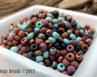 Taos Pueblo Mix size 6 Czech glass Seed beads 50 grams Loose