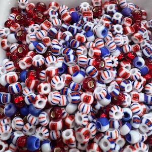 American Stars and Stripes NEW mix, size 6, Red White and Blue, Patriotic