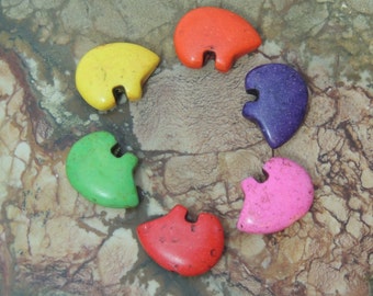 Zuni Bears Choice of Rainbow Colors Mama Size mix n match dyed howlite stone Momma Bears 21mm x 16mm