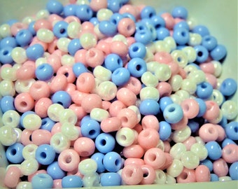 Baby Shower bead mix, Pink and Blue, Gender,beads, beading