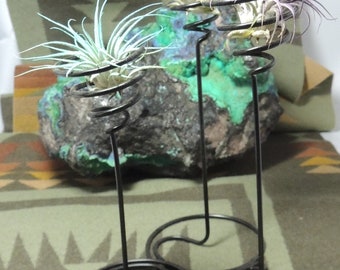 Wire Air Plant stands, set of three, useful for display of Marbles or small shells