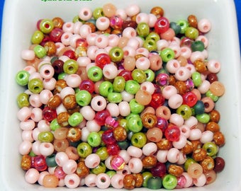 Cherry Blossom Seed Bead mix size 6 NEW 4mm you receive 50 grams of beads