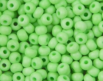 Neon Beads Choice Pink Yellow Orange or Green Czech Glass Beads 25g size 5/0 5mm