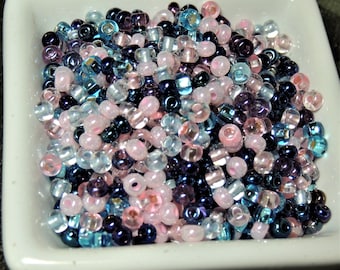 Baby Step Sparkle bead mix, Pink, Blue, Purple Gender,beads, beading