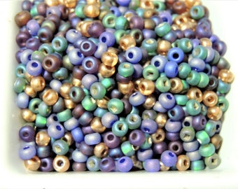 Treasure Island seed bead mix size 6 jewels and gold