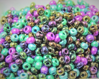 Metallic Fantasy seed bead mix size 6 metal tones