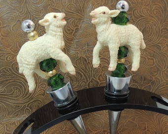 Wine Stoppers White Lamb bleating Lamb Sheep multiple Colors Easter farm animals bottle stopper