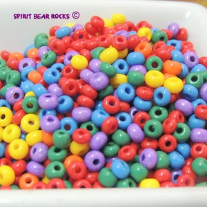 Rainbow mix  Czech Glass seed bead mix size 6 , LGBTQIA, Judy Garland, PRIDE