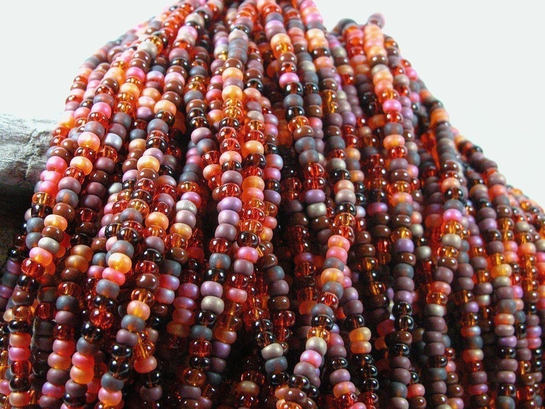 ARIZONA SUNSET Seed Bead Mega Mix 6/0 Czech Glass Loose Beads image 2