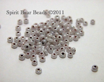 Ceylon Gray Opaque Czech Seed Beads size 11/0 lot of 20 grams