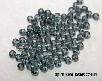 Transparent Gray Czech Seed Beads size 11/0 lot of 20 grams