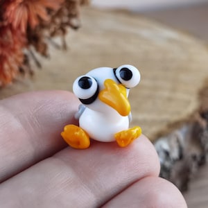 Glass figurines Miniature seagull figurine Tiny glass animals bird figurine seagull gifts Glass seagull decor Aquarium decoration Terrarium