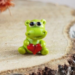 Hippo gifts miniature Hippo figurine glass Hippo Tiny glass animals  tiny Hippo decor Hippo ornaments Glass figurines House hippo
