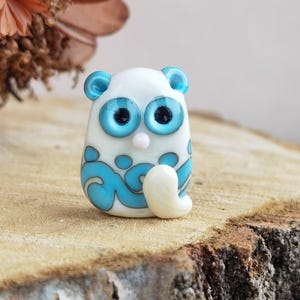 Tiny glass animals Glass cat figurine Miniature cat gifts tiny kitten decor Terrarium figure Desk decor cat ornaments Glass figurine
