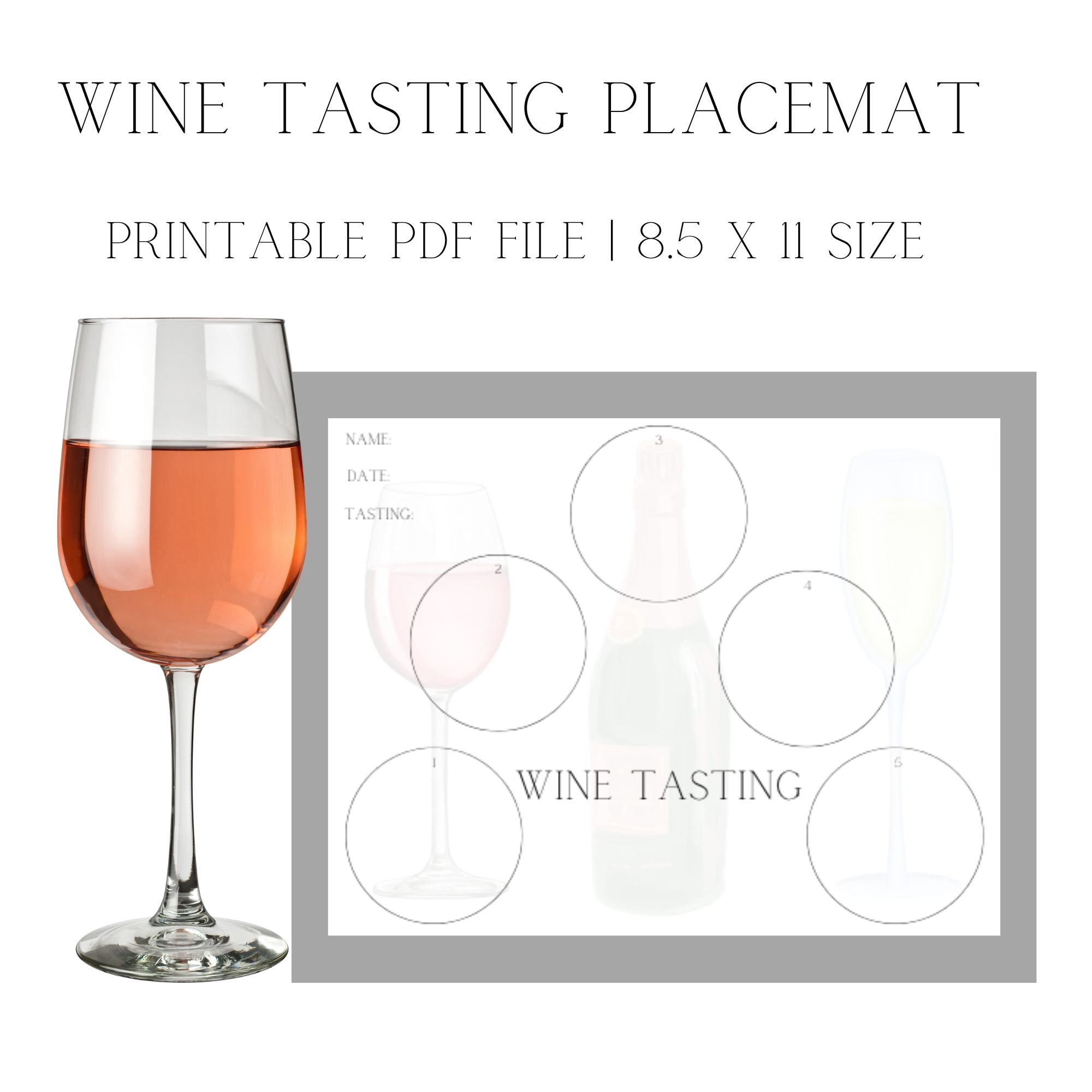 Wine Tasting Placemat | WSET Wine Tasting | Wine Flight - Etsy